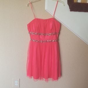 Short Strapless Hot Pink Formal Dress